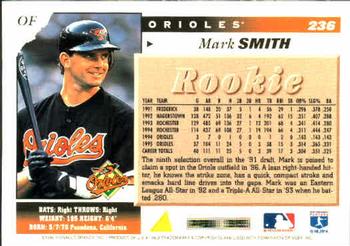 1996 Score #236 Mark Smith Back
