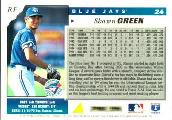 1996 Score #24 Shawn Green Back