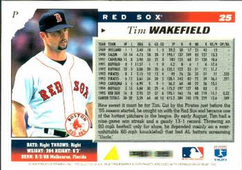 1996 Score #25 Tim Wakefield Back