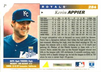1996 Score #284 Kevin Appier Back