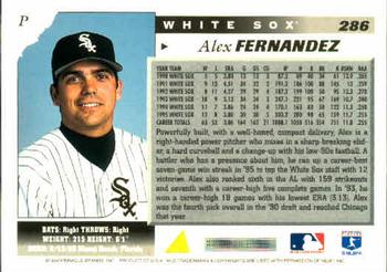 1996 Score #286 Alex Fernandez Back