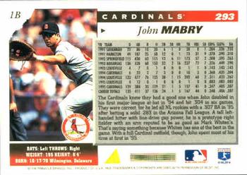 1996 Score #293 John Mabry Back
