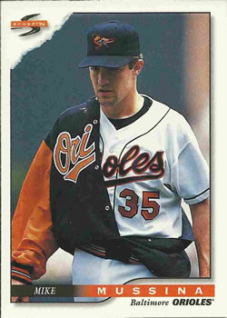 1996 Score #301 Mike Mussina Front