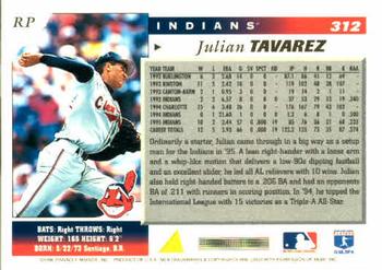 1996 Score #312 Julian Tavarez Back