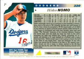1996 Score #320 Hideo Nomo Back
