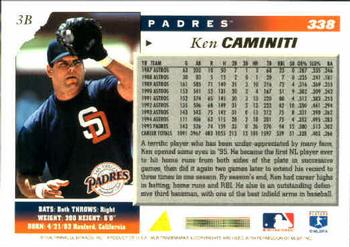 1996 Score #338 Ken Caminiti Back