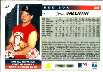 1996 Score #33 John Valentin Back