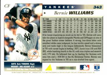 1996 Score #343 Bernie Williams Back