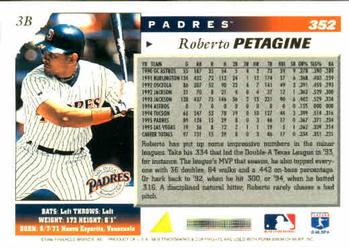 1996 Score #352 Roberto Petagine Back