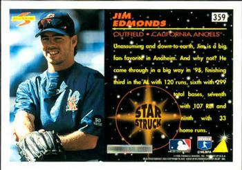 1996 Score #359 Jim Edmonds Back
