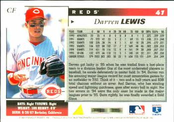 1996 Score #41 Darren Lewis Back