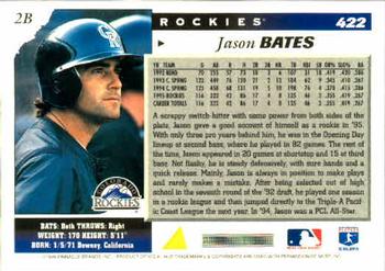 1996 Score #422 Jason Bates Back