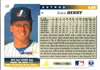 1996 Score #435 Sean Berry Back