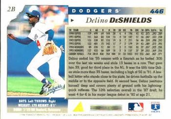 1996 Score #446 Delino DeShields Back