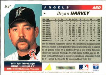 1996 Score #450 Bryan Harvey Back