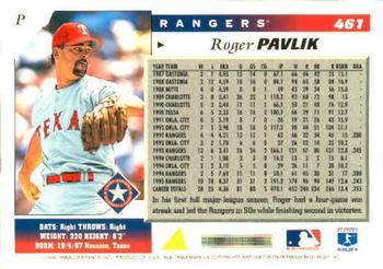 1996 Score #461 Roger Pavlik Back