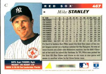 1996 Score #467 Mike Stanley Back