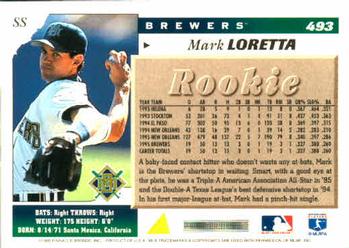 1996 Score #493 Mark Loretta Back