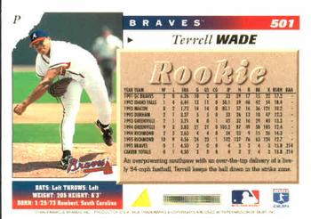 1996 Score #501 Terrell Wade Back