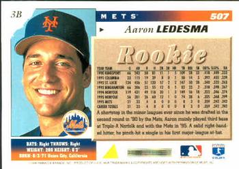 1996 Score #507 Aaron Ledesma Back