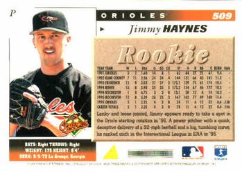 1996 Score #509 Jimmy Haynes Back