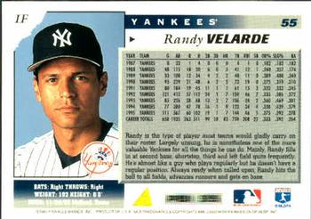 1996 Score #55 Randy Velarde Back