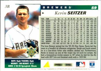 1996 Score #59 Kevin Seitzer Back