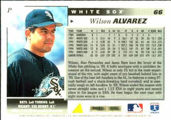 1996 Score #66 Wilson Alvarez Back