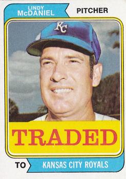 1974 Topps - Traded #182T Lindy McDaniel Front