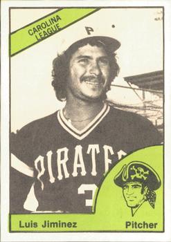 1978 TCMA Charleston Pirates #11 Luis Jimenez Front