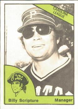 1978 TCMA Charleston Pirates #23 Billy Scripture Front