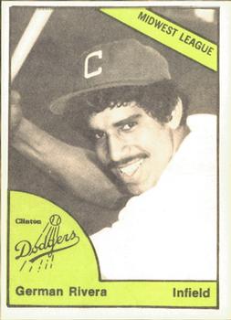 1978 TCMA Clinton Dodgers #0400 German Rivera Front