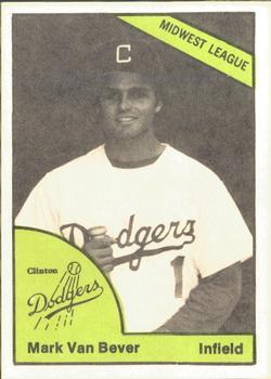 1978 TCMA Clinton Dodgers #0292 Mark Van Bever Front