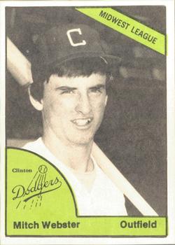 1978 TCMA Clinton Dodgers #0307 Mitch Webster Front