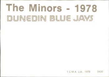 1978 TCMA Dunedin Blue Jays #0430 Jesse Barfield Back