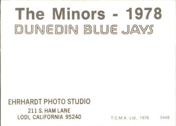 1978 TCMA Dunedin Blue Jays #0448 Rick Counts Back