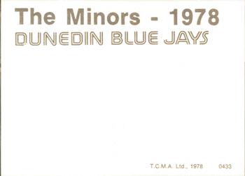 1978 TCMA Dunedin Blue Jays #0433 Daryl Hill Back