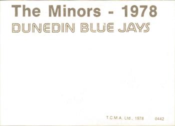 1978 TCMA Dunedin Blue Jays #0442 Ron Sorey Back
