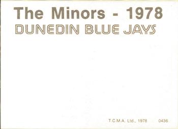 1978 TCMA Dunedin Blue Jays #0436 Randy Wiens Back