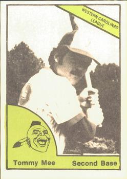 1978 TCMA Greenwood Braves #0349 Tommy Mee Front