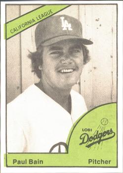 1978 TCMA Lodi Dodgers #1 Paul Bain Front