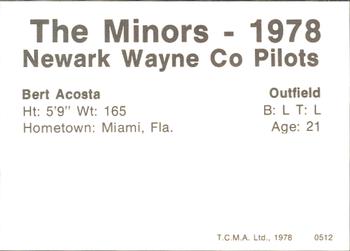 1978 TCMA Newark Wayne Co-Pilots #1 Bert Acosta Back
