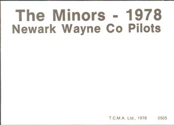 1978 TCMA Newark Wayne Co-Pilots #2 Sally Beal Back