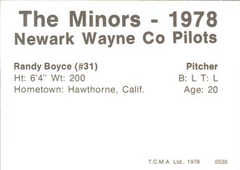 1978 TCMA Newark Wayne Co-Pilots #3 Randy Boyce Back