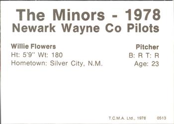 1978 TCMA Newark Wayne Co-Pilots #14 Willie Flowers Back