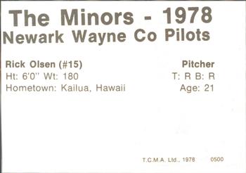 1978 TCMA Newark Wayne Co-Pilots #32 Rick Olsen Back