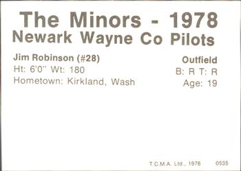 1978 TCMA Newark Wayne Co-Pilots #38 Jim Robinson Back