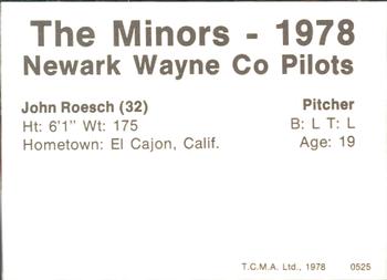 1978 TCMA Newark Wayne Co-Pilots #39 John Roesch Back