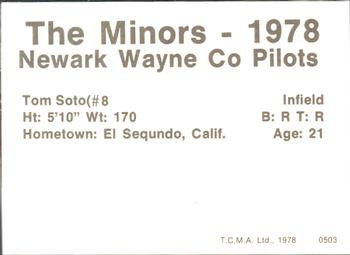 1978 TCMA Newark Wayne Co-Pilots #41 Tom Soto Back