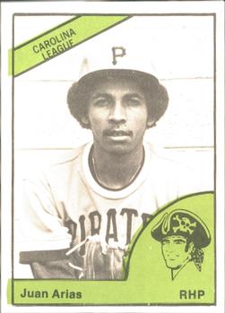 1978 TCMA Salem Pirates #1 Juan Arias Front